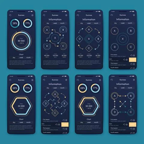 Modern infographic vector elements for business brochures. Use in website Stock Illustration