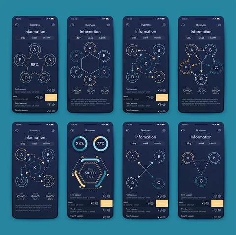 Modern infographic vector elements for business brochures. Use in website Stock Illustration