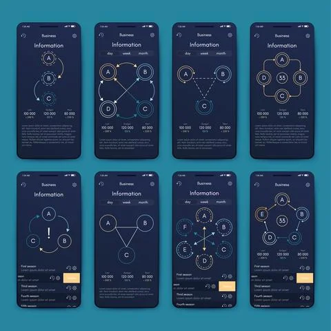 Modern infographic vector elements for business brochures. Use in website Illustrazione stock