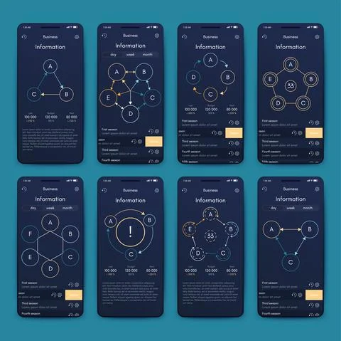 Modern infographic vector elements for business brochures. Use in website Illustrazione stock