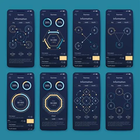 Modern infographic vector elements for business brochures. Use in website Stock Illustration