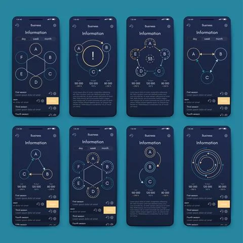 Modern infographic vector elements for business brochures. Use in website Illustrazione stock