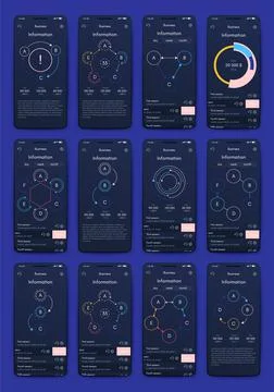 Modern infographic vector elements for business brochures. Use in website Illustrazione stock