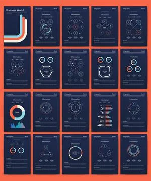 Modern infographic vector elements for business brochures. Use in website 스톡 일러스트