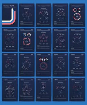 Modern infographic vector elements for business brochures. Use in website Illustrazione stock