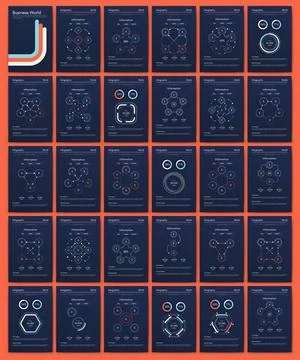 Modern infographic vector elements for business brochures. Use in website Stock Illustration