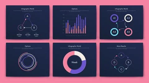 Modern infographic vector elements for business brochures. Use in website, co Stockillustratie