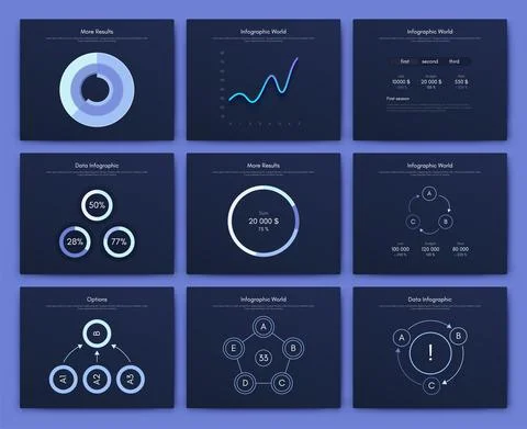 Modern infographic vector elements for business brochures. Use in website, co 스톡 일러스트