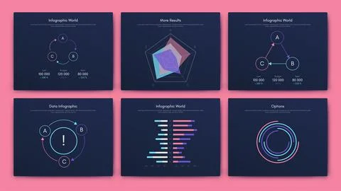 Modern infographic vector elements for business brochures. Use in website, co イラスト素材