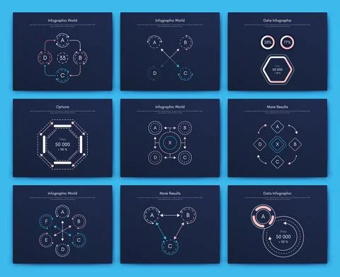 Modern infographic vector elements for business brochures. Use in website, co Stock Illustration