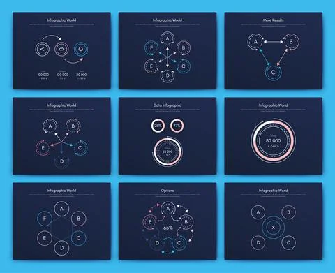 Modern infographic vector elements for business brochures. Use in website, co Stock Illustration