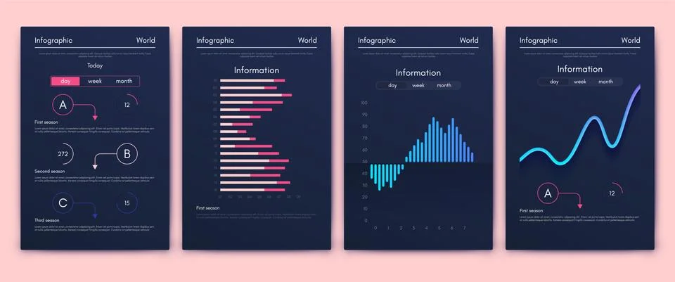 Modern infographic vector elements for business brochures. Use in website, co Stock Illustration