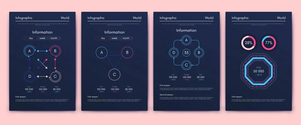Modern infographic vector elements for business brochures. Use in website, co Stock Illustration