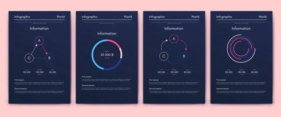 Modern infographic vector elements for business brochures. Use in website, co Stock Illustration