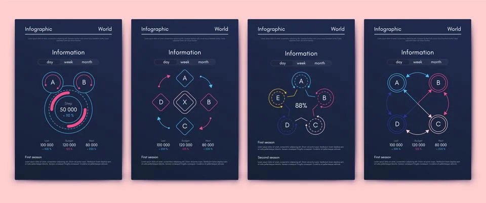 Modern infographic vector elements for business brochures. Use in website, co Stock Illustration