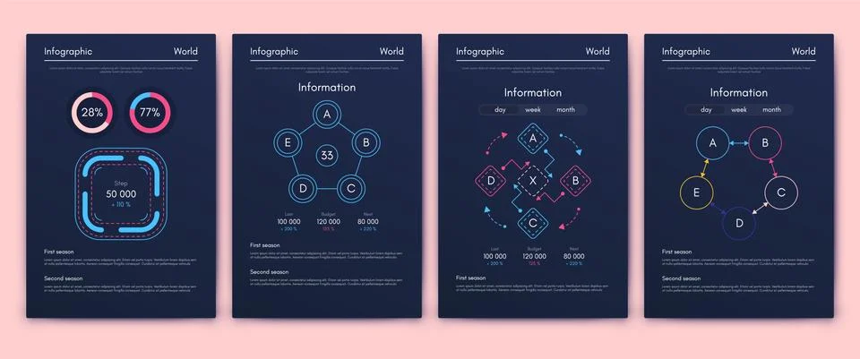 Modern infographic vector elements for business brochures. Use in website, co Stock Illustration
