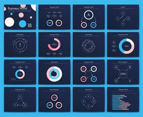 Modern infographic vector elements for business brochures. Use in website, co Illustrazione stock