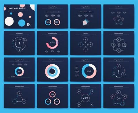 Modern infographic vector elements for business brochures. Use in website, co Illustrazione stock