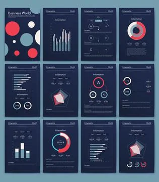 Modern infographic vector elements for business brochures. Use in website, co Stock Illustration