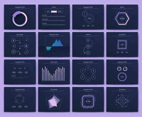 Modern infographic vector elements for business brochures. Use in website, co Stock Illustration