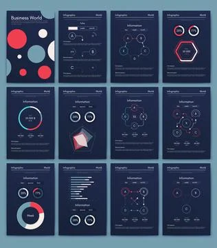 Modern infographic vector elements for business brochures. Use in website, co Stock Illustration