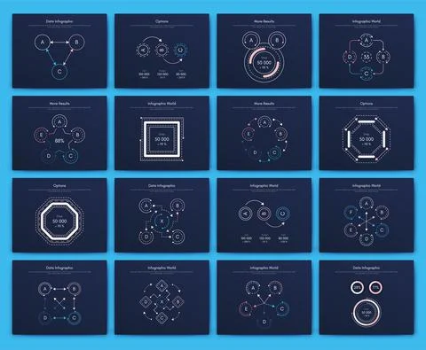 Modern infographic vector elements for business brochures. Use in website, co Stockillustratie