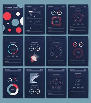 Modern infographic vector elements for business brochures. Use in website, co Stock Illustration