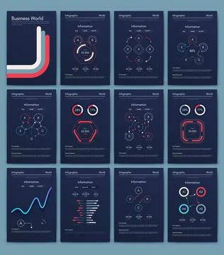 Modern infographic vector elements for business brochures. Use in website, co Stock Illustration