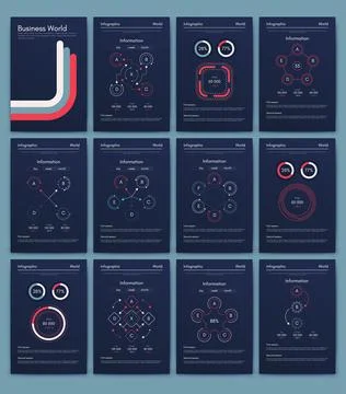 Modern infographic vector elements for business brochures. Use in website, co Illustrazione stock