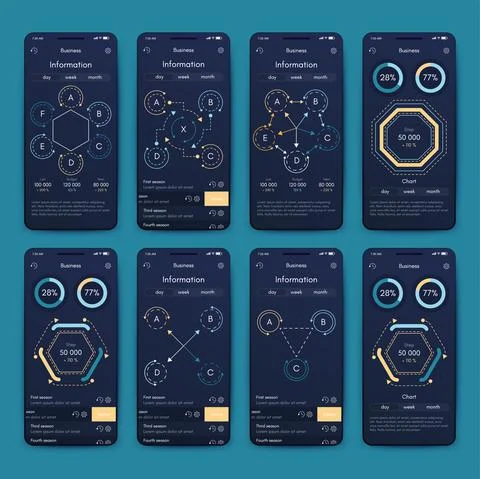 Modern infographic vector elements for business brochures. Use in website, co Stock Illustration