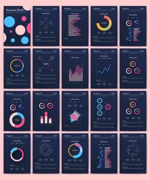 Modern infographic vector elements for business brochures. Use in website Illustrazione stock