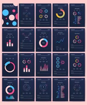 Modern infographic vector elements for business brochures. Use in website Stockillustratie