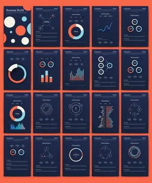 Modern infographic vector elements for business brochures. Use in website 스톡 일러스트