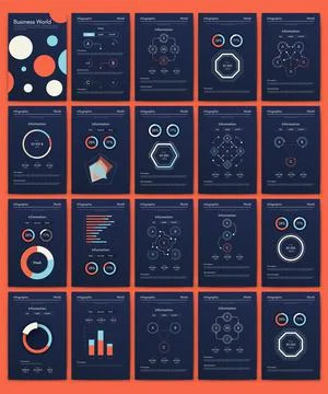 Modern infographic vector elements for business brochures. Use in website イラスト素材