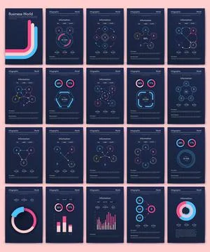 Modern infographic vector elements for business brochures. Use in website Stock Illustration