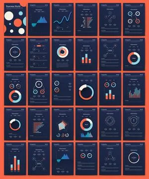 Modern infographic vector elements for business brochures. Use in website Stock Illustration