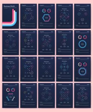Modern infographic vector elements for business brochures. Use in website Stock Illustration