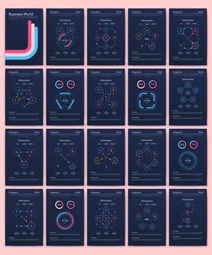 Modern infographic vector elements for business brochures. Use in website Illustrazione stock