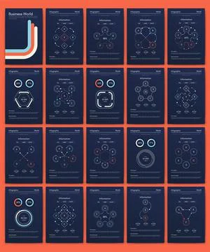 Modern infographic vector elements for business brochures. Use in website Illustrazione stock