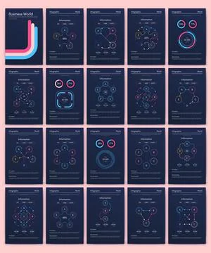 Modern infographic vector elements for business brochures. Use in website Illustrazione stock