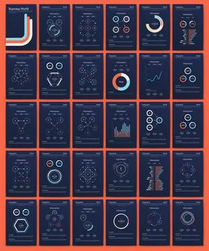 Modern infographic vector elements for business brochures. Use in website Stock Illustration