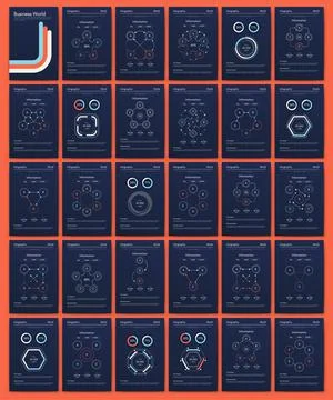 Modern infographic vector elements for business brochures. Use in website Stock Illustration