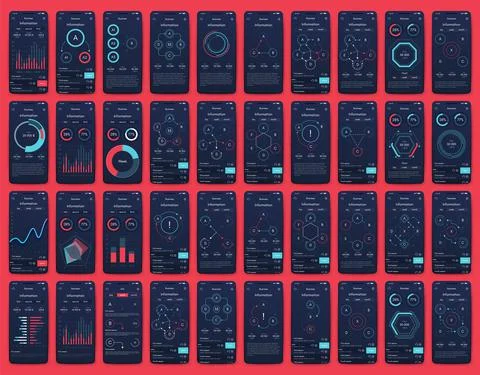 Modern infographic vector elements for business brochures. Use in website Illustrazione stock