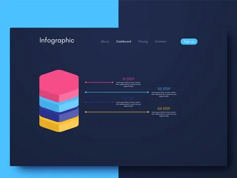 Modern infographic vector elements for business brochures. Use in website Stock Illustration