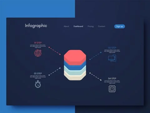 Modern infographic vector elements for business brochures. Use in website 스톡 일러스트