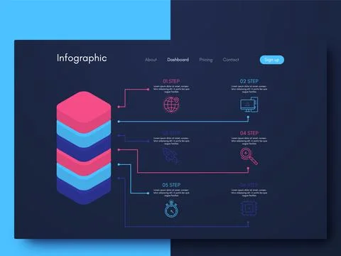 Modern infographic vector elements for business brochures. Use in website Stock Illustration