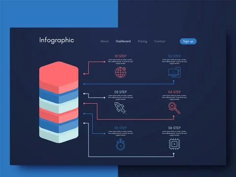 Modern infographic vector elements for business brochures. Use in website Stock Illustration