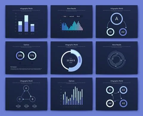 Modern infographic vector elements for business brochures. Use in website 스톡 일러스트