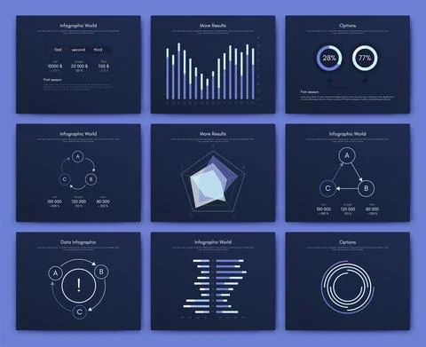 Modern infographic vector elements for business brochures. Use in website Stock Illustration