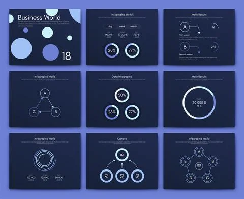 Modern infographic vector elements for business brochures. Use in website Stock Illustration